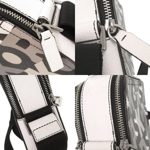 新品同様 マイケルコース PVC ホワイト ブラック グレー ショルダーバッグ 0027【中古】Michael Kors