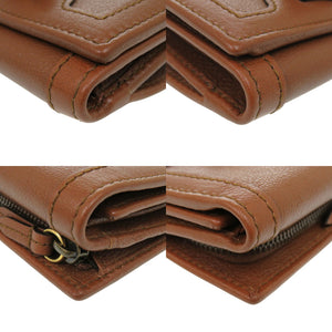 新品同様 グッチ ダイアナ ミディアム 658633 レザー バンブー ブラウン 三つ折り財布 0028【中古】GUCCI