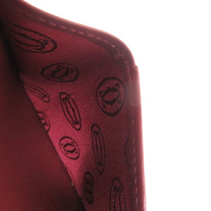 新品同様 カルティエ アジェンダ マストライン レザー ボルドー 赤 手帳カバー 0030【中古】CARTIER