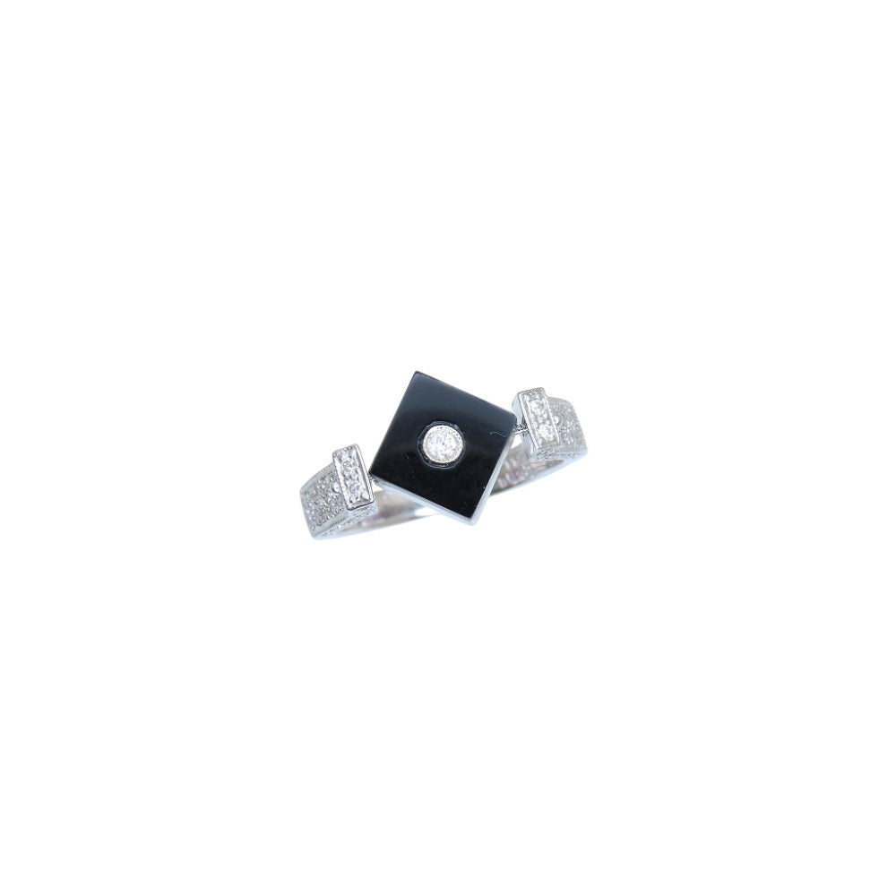 美品 ルビー1.16ct / ダイヤ0.32ct K18WG リング 約12号 指輪 ホワイトゴールド/ダイヤモンド / オニキス 12号 ジュエリー 0039【中古】レディース