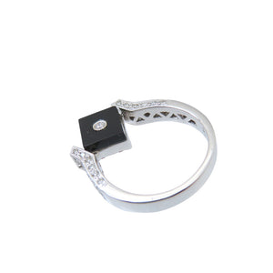 美品 ルビー1.16ct / ダイヤ0.32ct K18WG リング 約12号 指輪 ホワイトゴールド/ダイヤモンド / オニキス 12号 ジュエリー 0039【中古】レディース