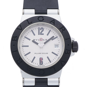 美品 ブルガリ アルミニウム デイト AL29TA クオーツ 腕時計 アルミ/ラバー シルバー 0047【中古】BVLGARI レディース
