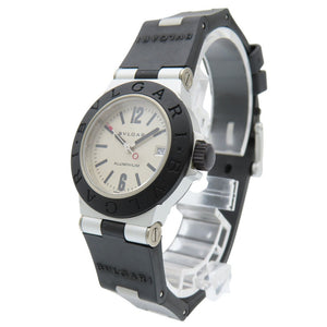 美品 ブルガリ アルミニウム デイト AL29TA クオーツ 腕時計 アルミ/ラバー シルバー 0047【中古】BVLGARI レディース
