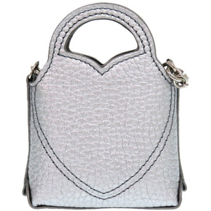 新品同様 ティファニー リターントゥティファニー トートバッグ レザー シルバー 銀 マイクロトート 0059【中古】TIFFANY&Co.