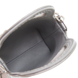 新品同様 ティファニー リターントゥティファニー トートバッグ レザー シルバー 銀 マイクロトート 0059【中古】TIFFANY&Co.