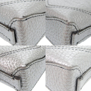 新品同様 ティファニー リターントゥティファニー トートバッグ レザー シルバー 銀 マイクロトート 0059【中古】TIFFANY&Co.