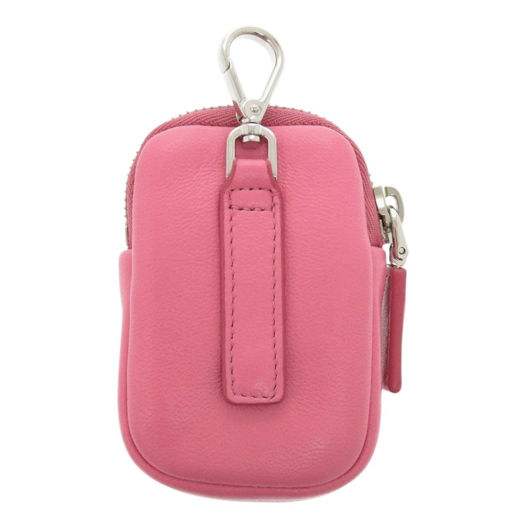 美品 プラダ レザー ピンク ミニ ポーチ 0063【中古】PRADA