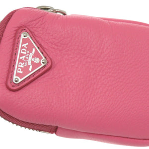 美品 プラダ レザー ピンク ミニ ポーチ 0063【中古】PRADA