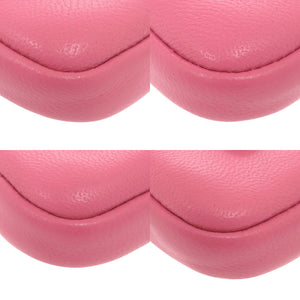 美品 プラダ レザー ピンク ミニ ポーチ 0063【中古】PRADA