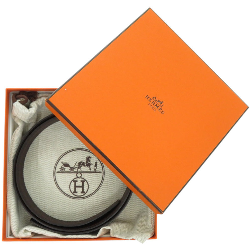 新品同様 エルメス 替えベルト レザー サイズ90 ブラック U刻印 黒 ベルト 0064【中古】HERMES