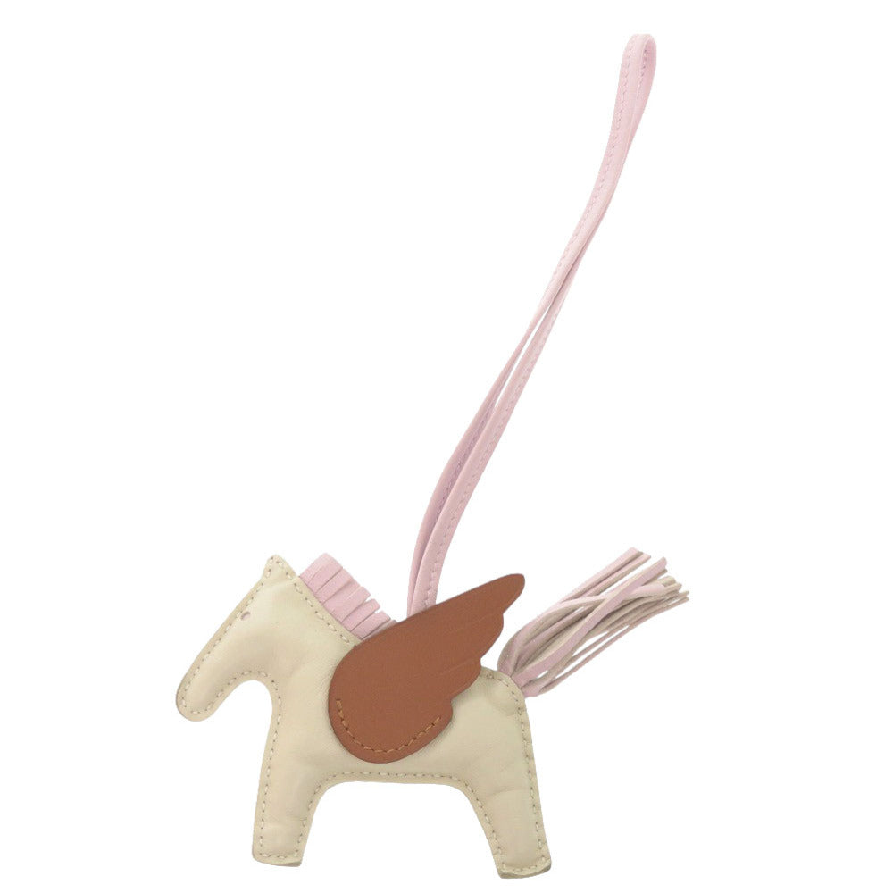 美品 エルメス ロデオペガサスPM クレ モーヴペール ゴールド アミューミロ U刻印(2022年製) バッグチャーム 0066 【中古】 HERMES