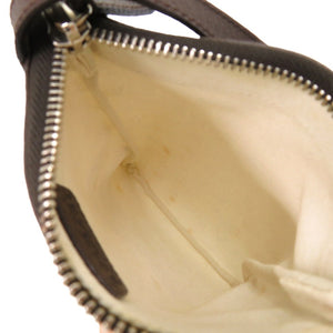 美品 ブルガリ GCEGEA ロゴマニア 22588 レザー キャンバス ベージュ 茶 ショルダーバッグ 0068【中古】BVLGARI