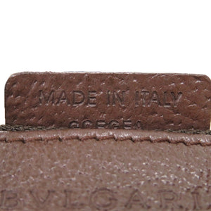 美品 ブルガリ GCEGEA ロゴマニア 22588 レザー キャンバス ベージュ 茶 ショルダーバッグ 0068【中古】BVLGARI