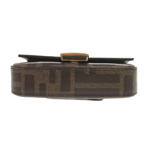 新品同様 フェンディ ナノ バゲット チャーム 7AR798 PVC ブラウン チェーンショルダーバッグ ポーチ 0069【中古】FENDI