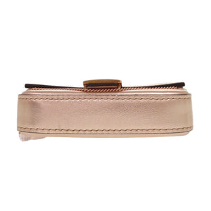 美品 フェンディ ナノバケット 7AR844 レザー ピンク ミニチェーンショルダーバッグ バッグチャーム 0070【中古】FENDI