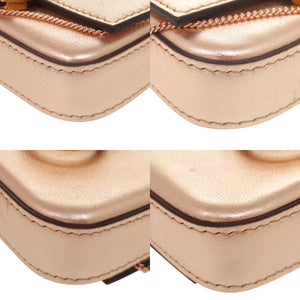 美品 フェンディ ナノバケット 7AR844 レザー ピンク ミニチェーンショルダーバッグ バッグチャーム 0070【中古】FENDI