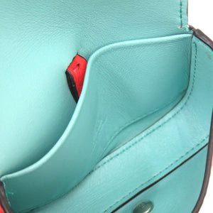 美品 フェンディ マイクロバケット ７AR763 レザー レッド シルバー金具 コインケース カードケース 赤 0071 【中古】 FENDI