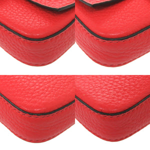 美品 フェンディ マイクロバケット ７AR763 レザー レッド シルバー金具 コインケース カードケース 赤 0071 【中古】 FENDI