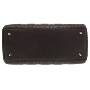 クリスチャンディオール レディディオール カナージュ レザー ダークブラウン 2WAY ハンドバッグ ショルダーバッグ 0081【中古】Christian Dior