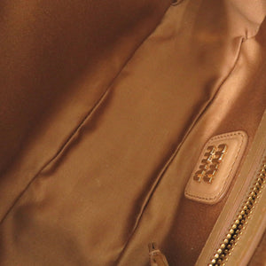 未使用 ミュウミュウ アルカディ マテラッセ 5BB142 レザー キャメル 2way ハンドバッグ ブラウン 0098【中古】MIUMIU