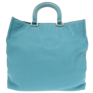 プラダ BR4617 レザー ブルー系 2WAY トートバッグ ショルダーバッグ 0099【中古】PRADA