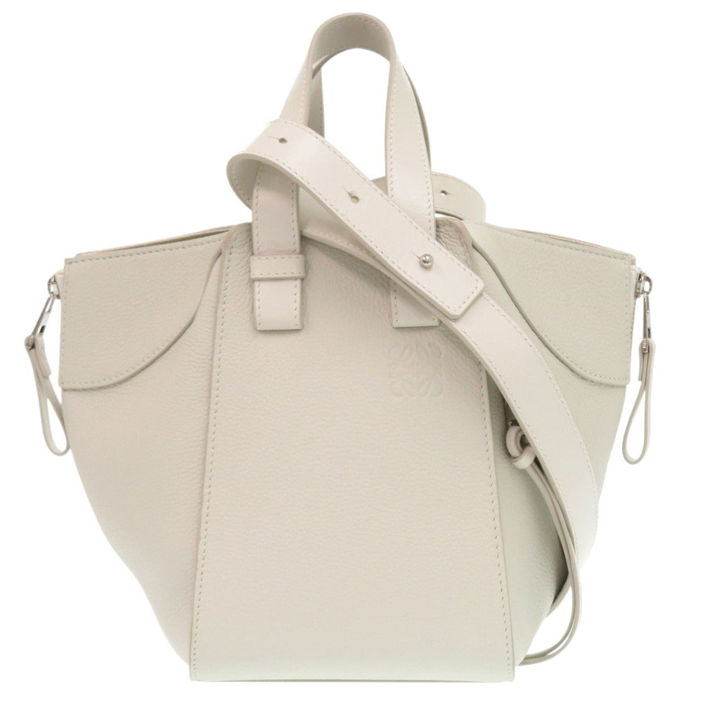 新品同様 ロエベ 2WAY HAMMOCK COMPACT A538H13X03 レザー ホワイト ハンドバッグ 白 0110【中古】LOEWE