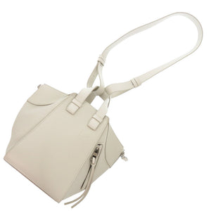 新品同様 ロエベ 2WAY HAMMOCK COMPACT A538H13X03 レザー ホワイト ハンドバッグ 白 0110【中古】LOEWE