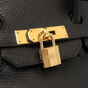美品 エルメス バーキン35 アルデンヌ ブラック ゴールド金具 □G刻印 ハンドバッグ 黒 0122 【中古】 HERMES