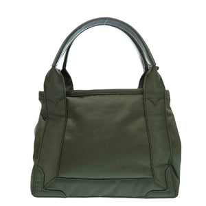 新品同様 バレンシアガ ネイビーカバス XS 390346 3190 P 528147 ナイロン カーキ 2way ハンドバッグ 0124【中古】BALENCIAGA