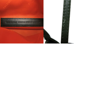 新品同様 バレンシアガ ネイビーカバス XS 390346 3190 P 528147 ナイロン カーキ 2way ハンドバッグ 0124【中古】BALENCIAGA