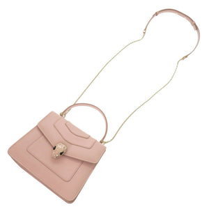 新品同様 ブルガリ センペティ フォーエバー レザー ピンク 2way ハンドバッグ 0126【中古】BVLGARI