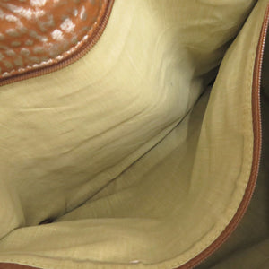 ブルガリ レオーニ 31649 レザー ブラウン/シルバー ハンドバッグ 茶 0128【中古】BVLGARI