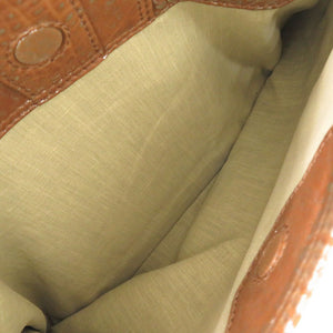 ブルガリ レオーニ 31649 レザー ブラウン/シルバー ハンドバッグ 茶 0128【中古】BVLGARI