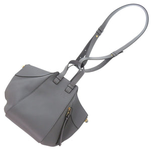 新品同様 ロエベ 2WAY HAMMOCK SMALL A538S35X51 レザー グレー ハンドバッグ 0134【中古】LOEWE