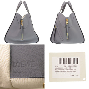 新品同様 ロエベ 2WAY HAMMOCK SMALL A538S35X51 レザー グレー ハンドバッグ 0134【中古】LOEWE