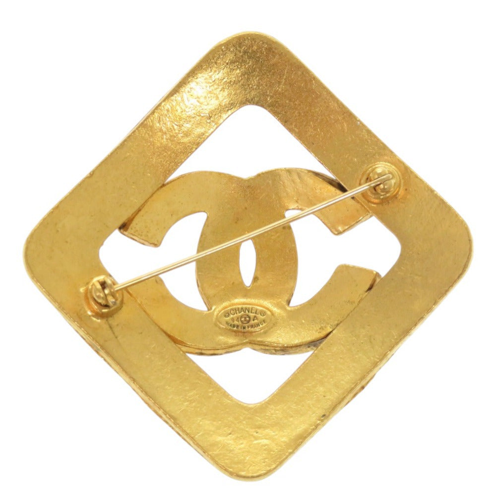 美品 シャネル ココマーク GP ゴールド ブローチ 0159【中古】CHANEL
