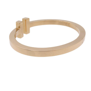 新品同様 ティファニー Tスクエア K18PG ローズゴールド ダイヤモンド ラージ ブレスレット バングル 750 ピンクゴールド/ダイヤモンド ジュエリー 0169【中古】TIFFANY&Co. レディース