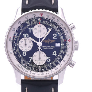 美品 ブライトリング ナビタイマー A13322 自動巻き 腕時計 SS / レザー ブラック 黒文字盤 0171【中古】BREITLING メンズ