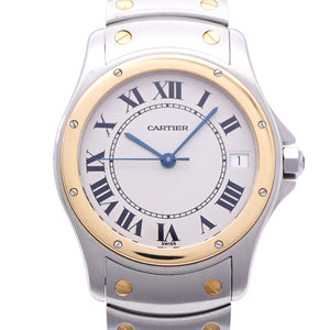 美品 カルティエ サントスクーガー LM W20036R3 K18YG/SS 自動巻き 腕時計 イエローゴールド/ステンレススチール 0178【中古】CARTIER メンズ