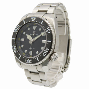 美品 セイコー グランドセイコー スポーツコレクション ダイバー SBGX335 / 9F61-0AL0 クオーツ 腕時計 SS ブラック 黒文字盤 0180【中古】SEIKO メンズ