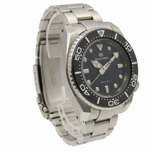 美品 セイコー グランドセイコー スポーツコレクション ダイバー SBGX335 / 9F61-0AL0 クオーツ 腕時計 SS ブラック 黒文字盤 0180【中古】SEIKO メンズ