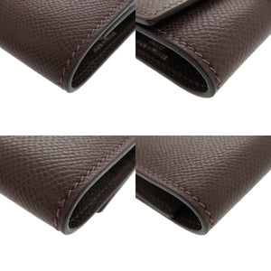 新品同様 エルメス ベアン 4連 ヴォーエプソン ショコラ □K刻印 シルバー金具 茶 キーケース 0196【中古】HERMES