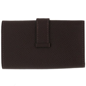 新品同様 エルメス ベアン 4連 ヴォーエプソン ショコラ □K刻印 シルバー金具 茶 キーケース 0196【中古】HERMES