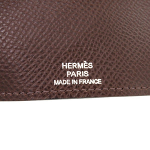 新品同様 エルメス ベアン 4連 ヴォーエプソン ショコラ □K刻印 シルバー金具 茶 キーケース 0196【中古】HERMES