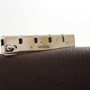 新品同様 エルメス ベアン 4連 ヴォーエプソン ショコラ □K刻印 シルバー金具 茶 キーケース 0196【中古】HERMES