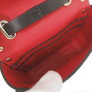 未使用品 ヴァレンティノ ガラヴァーニ ロックスタッズ レザー ブラック ショルダーバッグ 黒 0210【中古】Valentino Garavani