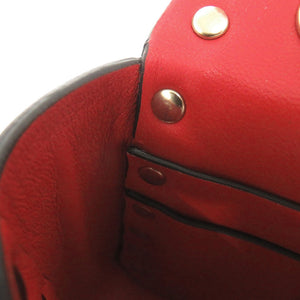 未使用品 ヴァレンティノ ガラヴァーニ ロックスタッズ レザー ブラック ショルダーバッグ 黒 0210【中古】Valentino Garavani