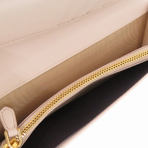 新品同様 プラダ 花柄 レザー 花柄 アイボリー ゴールド金具 1MV025 長財布 0215 【中古】 PRADA