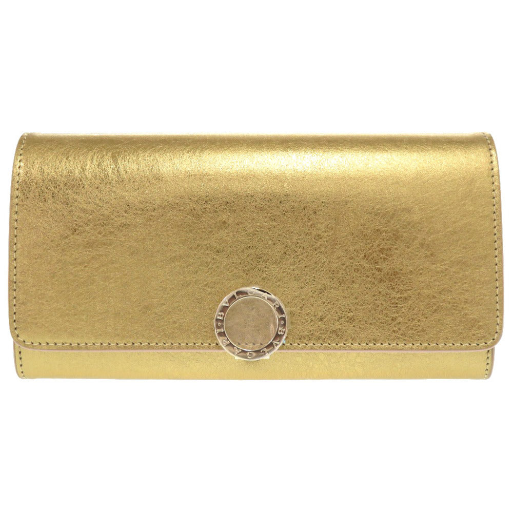 未使用 ブルガリ ブルガリブルガリ レザー ゴールド ゴールド金具 長財布 財布 0216 【中古】 BVLGARI