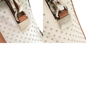 美品 トッズ レザー ブラウン ブラック 2WAY ハンドバッグ ショルダーバッグ 茶 黒 0219【中古】TOD’S